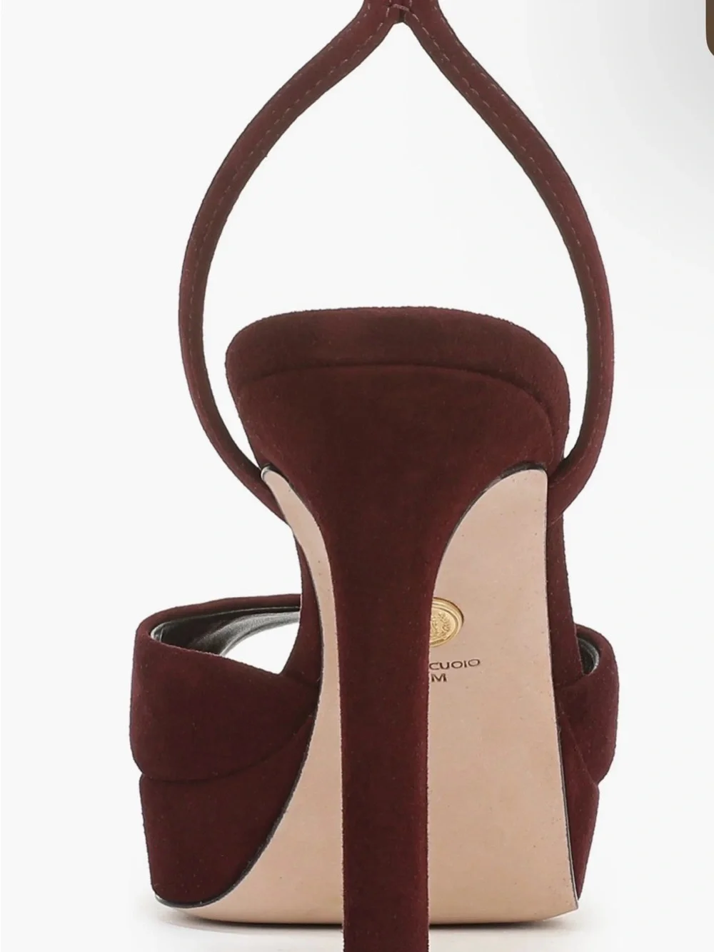 Veronica Beard Brianne Raisin Suede Platform Peep-Toe Ankle-Strap Heels NEW BOX